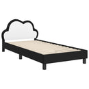 vidaXL Gyerekágy kerettel Fekete 80 x 200 cm PU