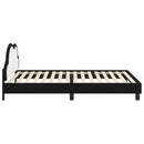 vidaXL Gyerekágy kerettel Fekete 80 x 200 cm PU