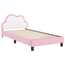 vidaXL Gyerekágy kerettel Rózsaszín 90 x 190 cm PU