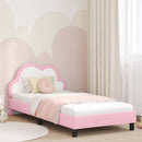 vidaXL Gyerekágy kerettel Rózsaszín 90 x 200 cm PU