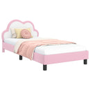 vidaXL Gyerekágy kerettel Rózsaszín 90 x 200 cm PU