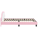 vidaXL Gyerekágy kerettel Rózsaszín 90 x 200 cm PU