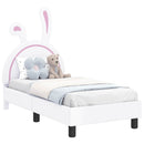 vidaXL Gyerekágy keret fejtámlával Fehér 70 x 140 cm PU