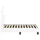 vidaXL Gyerekágy keret fejtámlával Fehér 70 x 140 cm PU