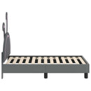 vidaXL Gyerekágy keret fejtámlával Világosszürke 70 x 140 cm PU