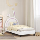 vidaXL Gyerekágy kerettel Fehér 80 x 160 cm PU