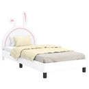 vidaXL Gyerekágy kerettel Fehér 90 x 190 cm PU