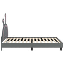vidaXL Gyerekágy kerettel Világosszürke 90 x 190 cm PU
