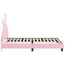 vidaXL Gyerekágy kerettel Rózsaszín 90 x 200 cm PU