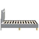 vidaXL Gyerekágy keret fejtámlával Világosszürke 70 x 140 cm Szövet