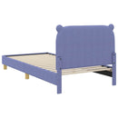 vidaXL Gyerekágy kerettel fejtámlával Farmerkék 90 x 190 cm szövet