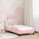 vidaXL Gyerekágy kerettel Rózsaszín 80 x 160 cm PU