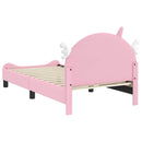 vidaXL Gyerekágy kerettel Rózsaszín 80 x 160 cm PU