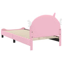 vidaXL Gyerekágy kerettel Rózsaszín 90 x 200 cm PU