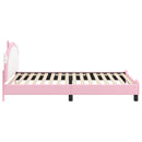 vidaXL Gyerekágy kerettel Rózsaszín 90 x 200 cm PU
