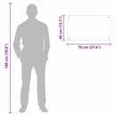 vidaXL Konyhai splashback Fehér 70 x 40 cm edzett üveg