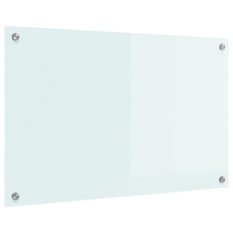 vidaXL Konyhai splashback Fehér 80 x 50 cm edzett üveg