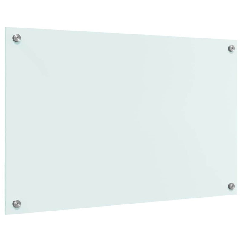 vidaXL Konyhai splashback Fehér 80 x 50 cm edzett üveg