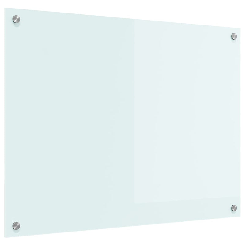 vidaXL Konyhai splashback Fehér 80 x 60 cm edzett üveg