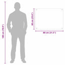 vidaXL Konyhai splashback Fehér 80 x 60 cm edzett üveg