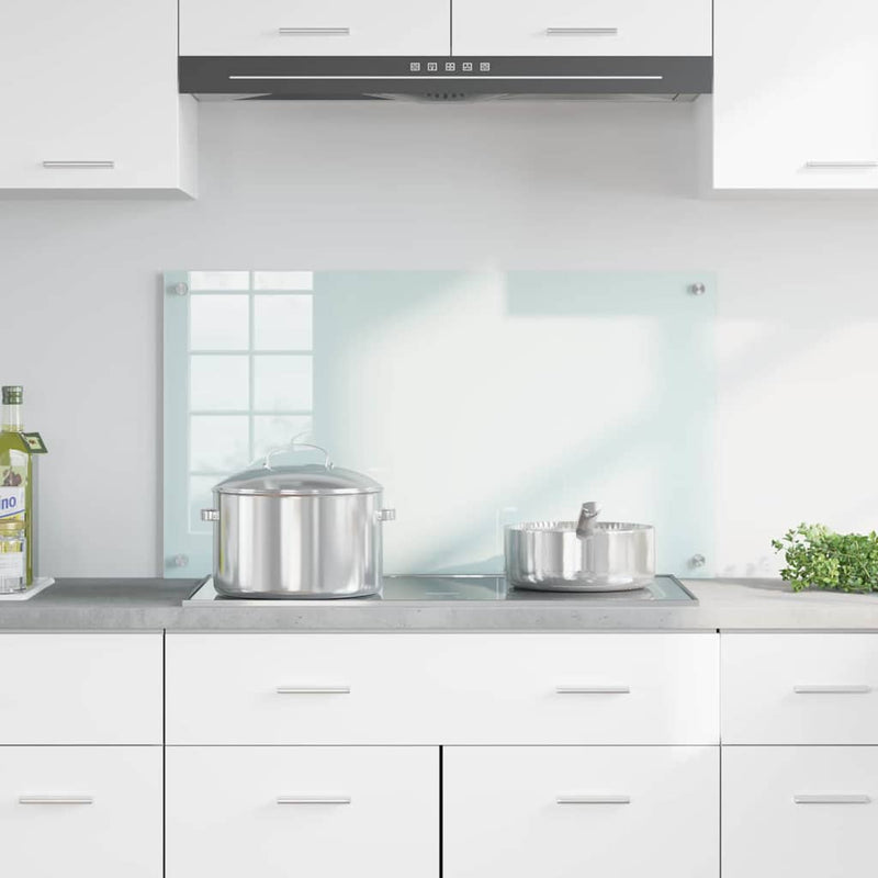 vidaXL Konyhai splashback Fehér 90 x 50 cm edzett üveg