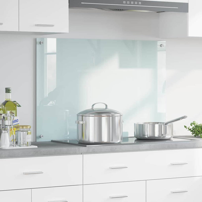 vidaXL Konyhai splashback Fehér 90 x 60 cm edzett üveg