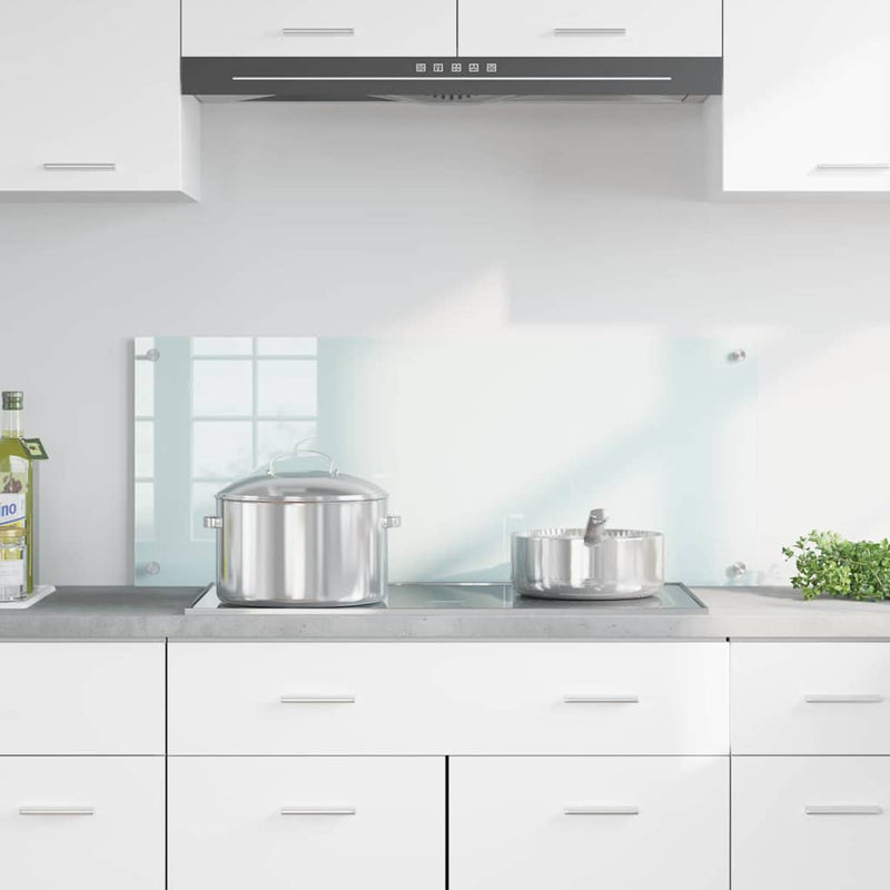 vidaXL Konyhai splashback Fehér 100 x 40 cm edzett üveg