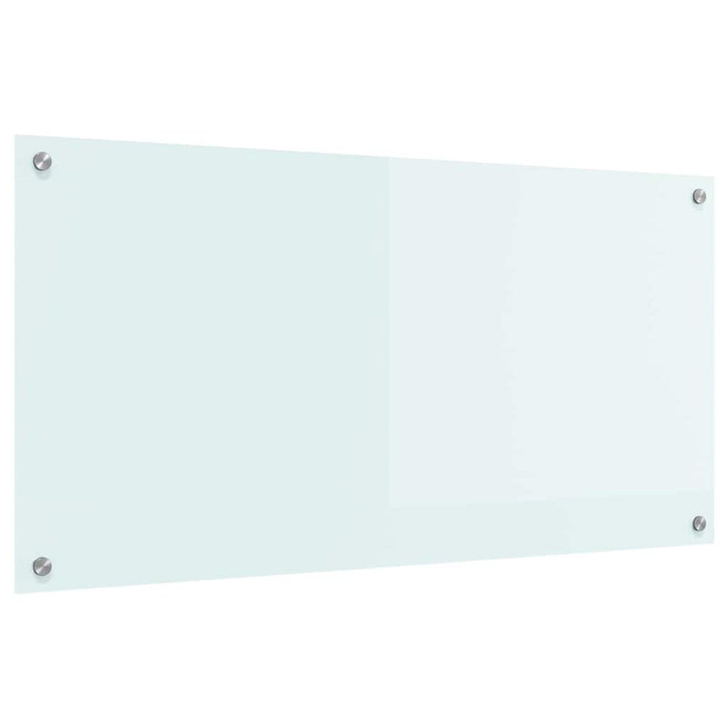 vidaXL Konyhai splashback Fehér 100 x 50 cm edzett üveg