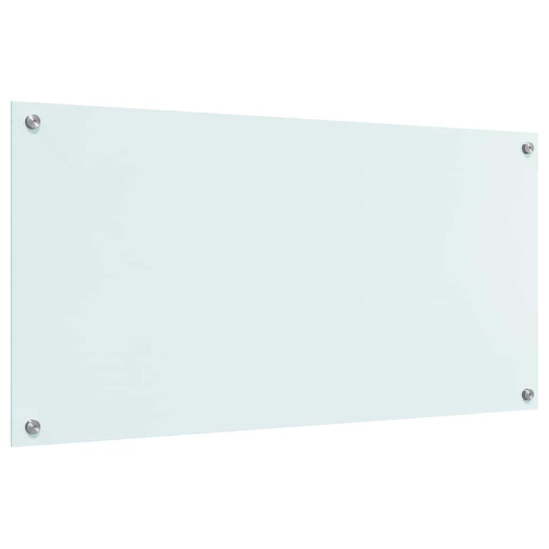 vidaXL Konyhai splashback Fehér 100 x 50 cm edzett üveg