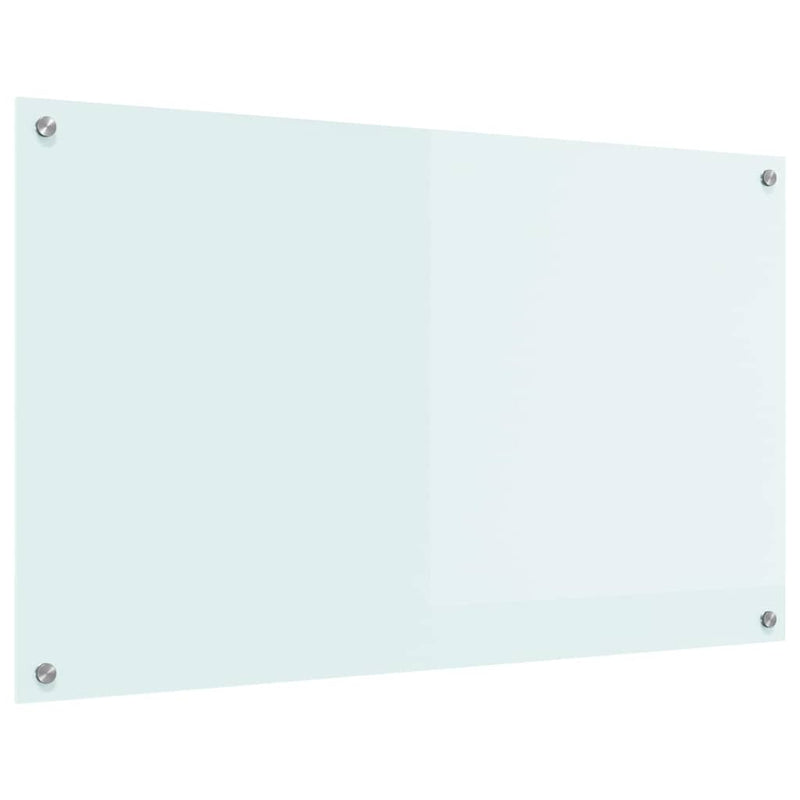 vidaXL Konyhai splashback Fehér 100 x 60 cm edzett üveg
