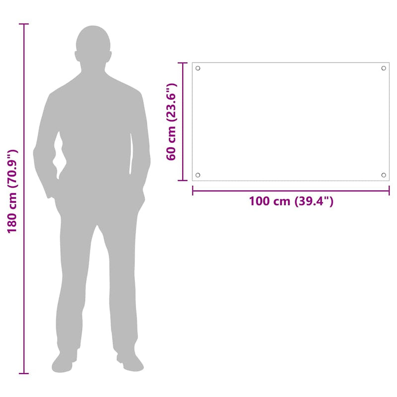 vidaXL Konyhai splashback Fehér 100 x 60 cm edzett üveg