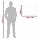 vidaXL Konyhai splashback Átlátszó 70 x 50 cm edzett üveg