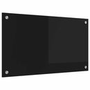 vidaXL Konyhai splashback Fekete 70 x 40 cm edzett üveg