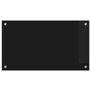 vidaXL Konyhai splashback Fekete 70 x 40 cm edzett üveg