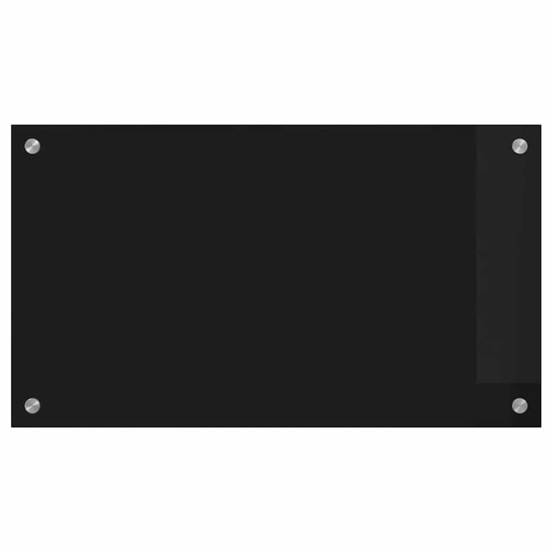 vidaXL Konyhai splashback Fekete 70 x 40 cm edzett üveg