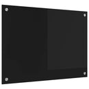 vidaXL Konyhai splashback Fekete 70 x 50 cm edzett üveg