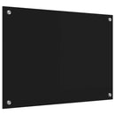 vidaXL Konyhai splashback Fekete 70 x 50 cm edzett üveg
