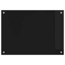 vidaXL Konyhai splashback Fekete 70 x 50 cm edzett üveg