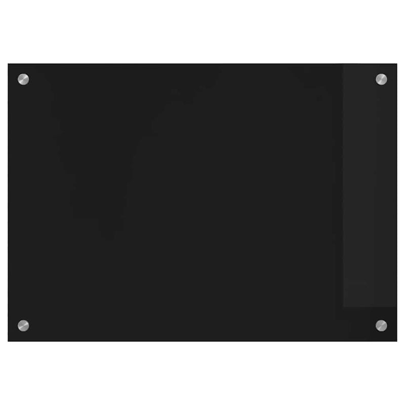 vidaXL Konyhai splashback Fekete 70 x 50 cm edzett üveg