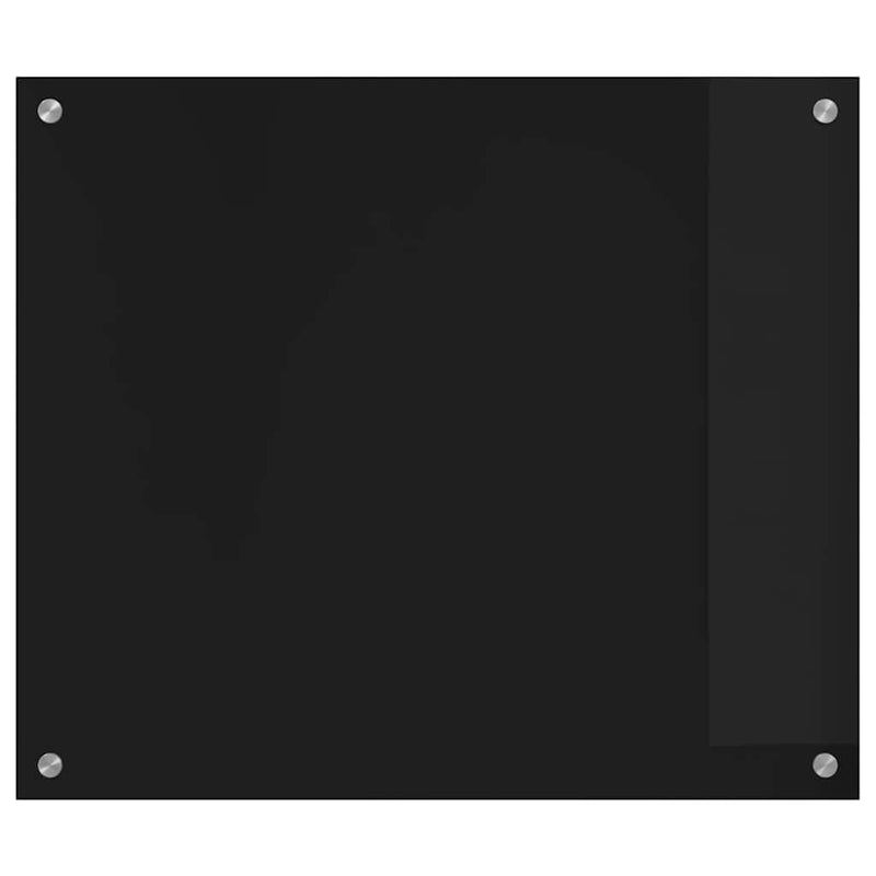 vidaXL Konyhai splashback Fekete 70 x 60 cm edzett üveg