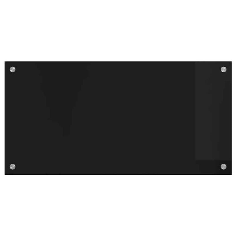 vidaXL Konyhai splashback Fekete 80 x 40 cm edzett üveg