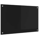 vidaXL Konyhai splashback Fekete 80 x 50 cm edzett üveg