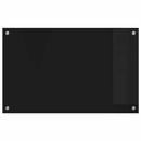 vidaXL Konyhai splashback Fekete 80 x 50 cm edzett üveg