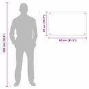 vidaXL Konyhai splashback Fekete 80 x 50 cm edzett üveg