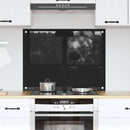 vidaXL Konyhai splashback Fekete 80 x 60 cm edzett üveg