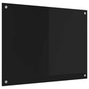 vidaXL Konyhai hátfal Fekete 80 x 60 cm edzett üveg