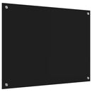 vidaXL Konyhai hátfal Fekete 80 x 60 cm edzett üveg