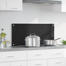 vidaXL Konyhai splashback Fekete 90 x 40 cm edzett üveg