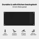 vidaXL Konyhai hátfal Fekete 90 x 40 cm edzett üveg