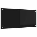 vidaXL Konyhai hátfal Fekete 90 x 40 cm edzett üveg